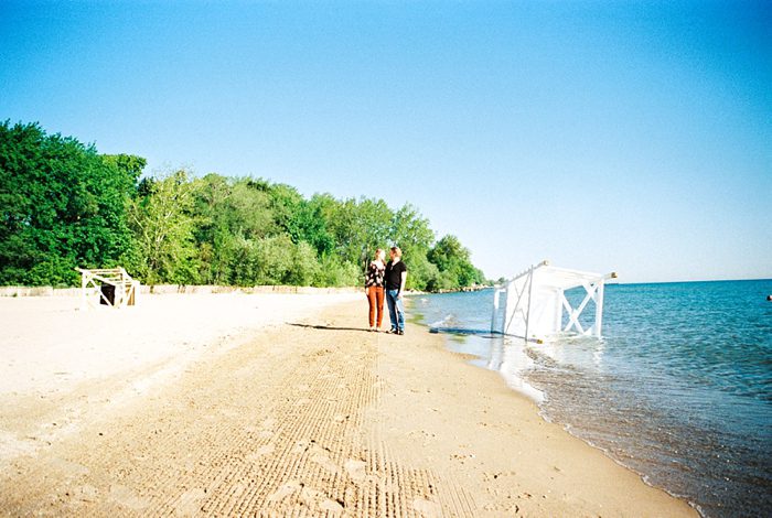 Beach Engagement on Film