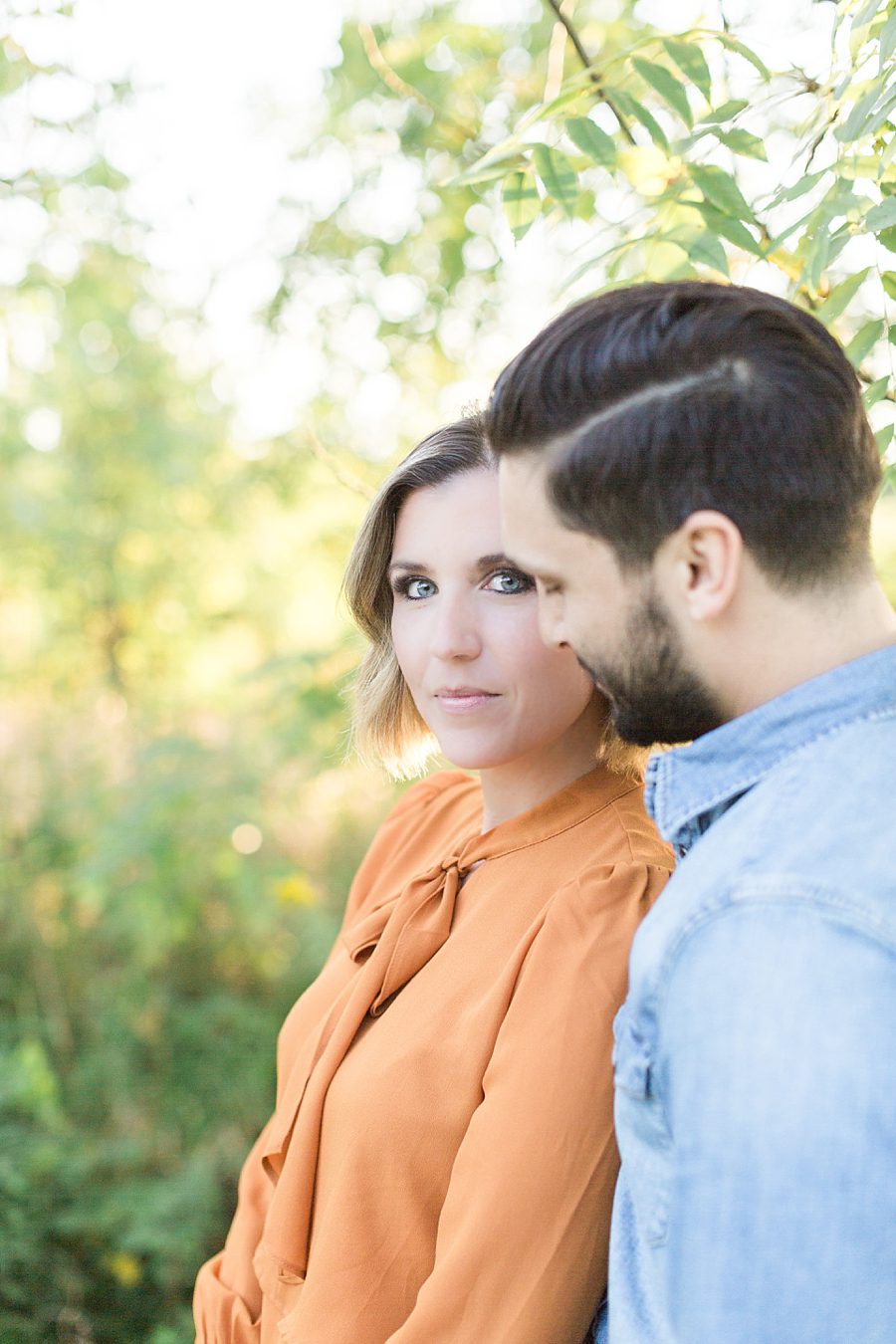 fall engagement photographs in Naperville
